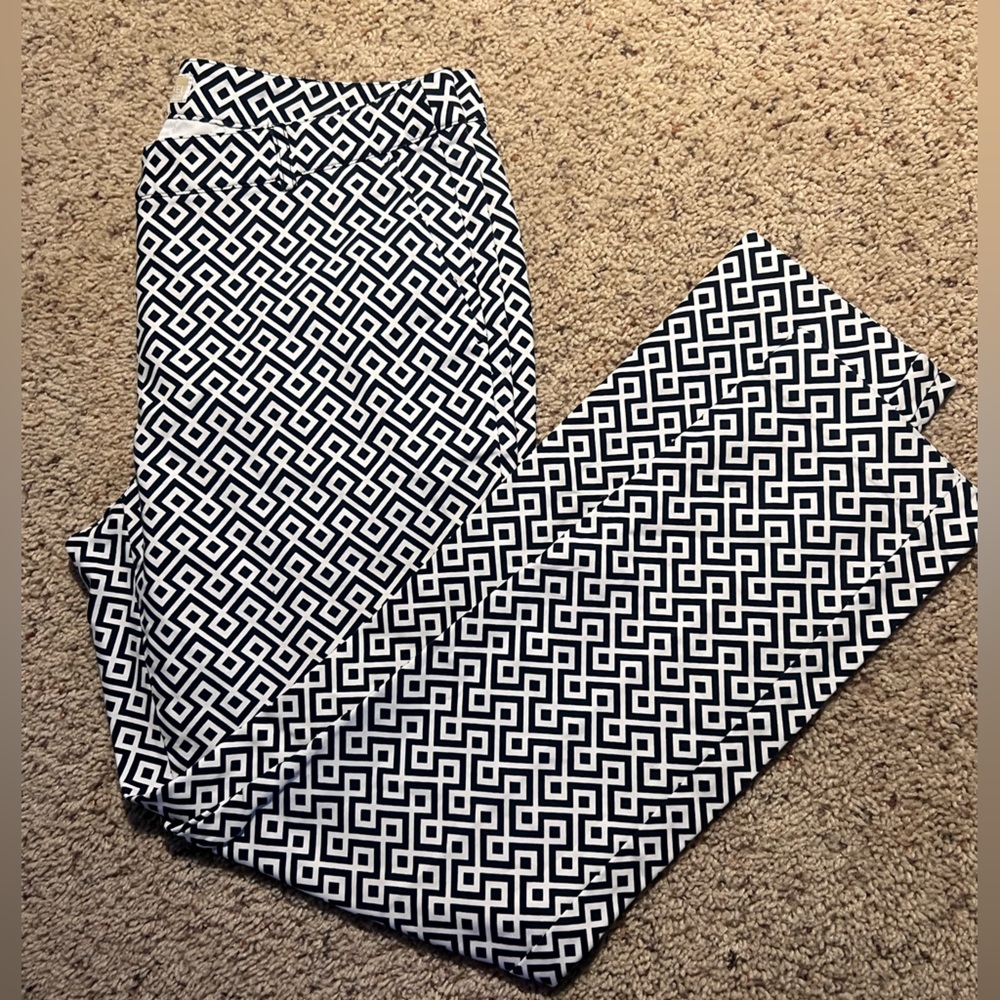 Michael kors blue and White fun pattern dress pants